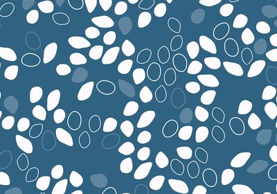 Abstract conceptual image of white and blue culture cells on blue background.