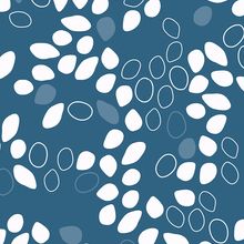 Abstract conceptual image of white and blue culture cells on blue background.